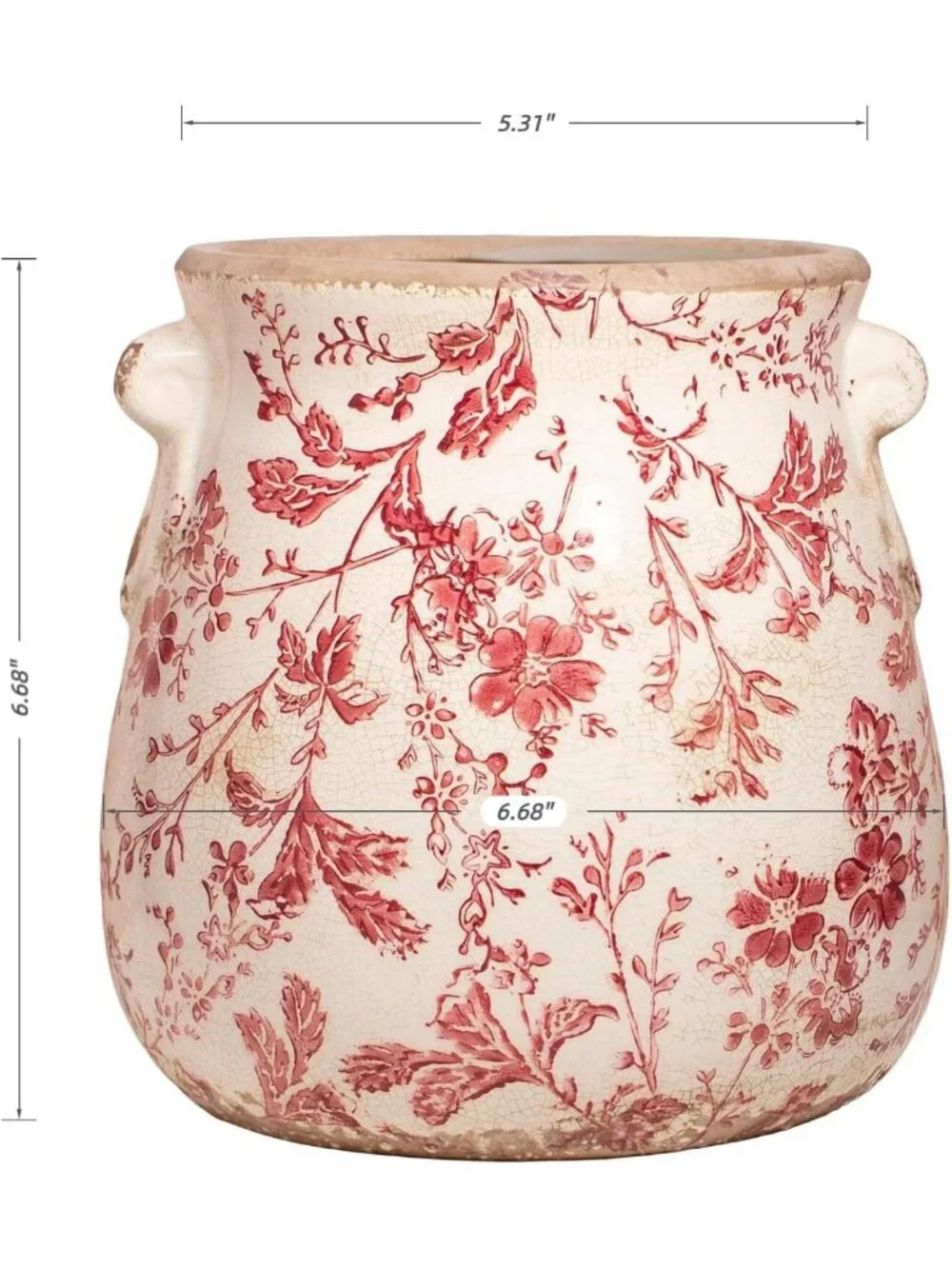 Rustic Antique Ceramic Planter & Vase, 6.68